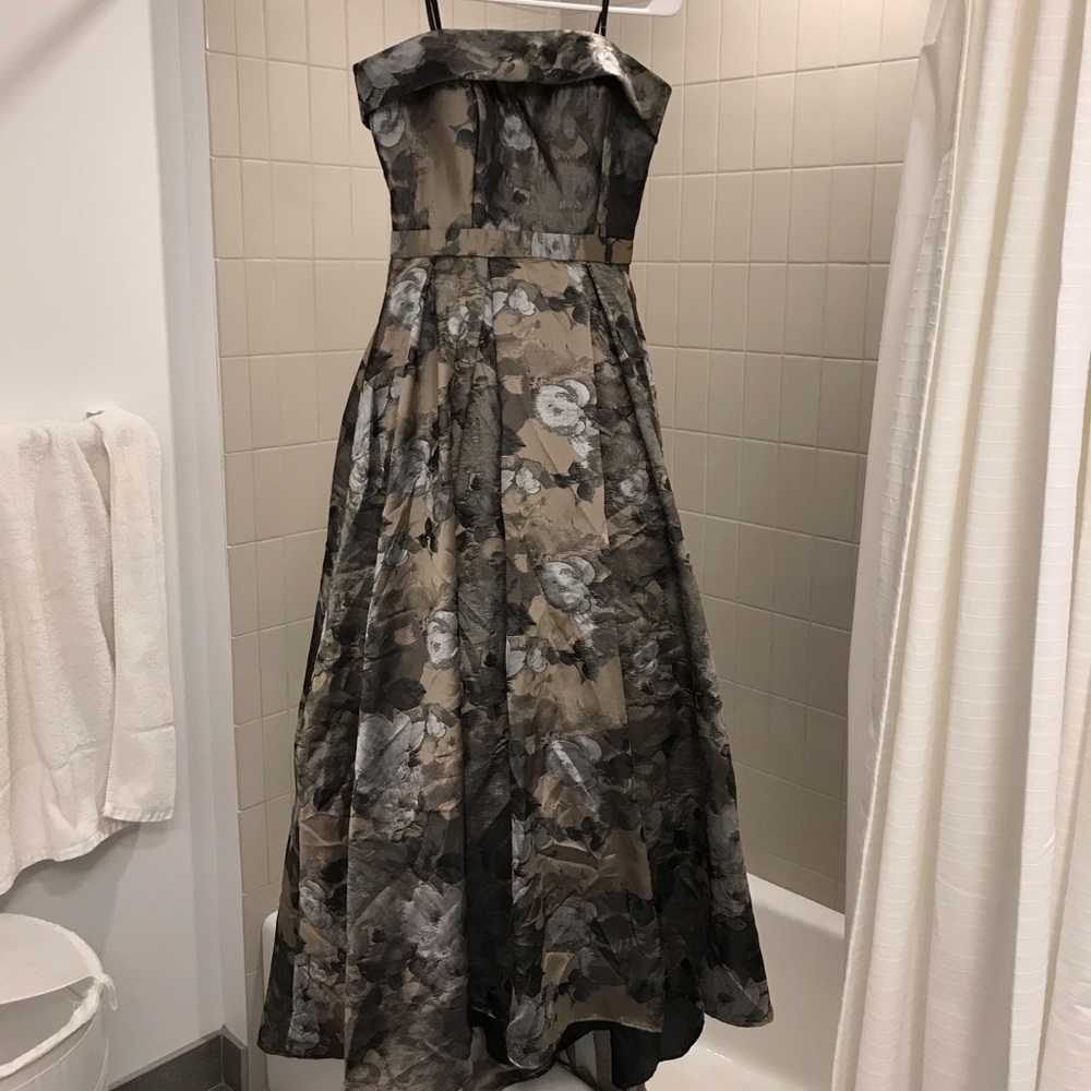 Floral gown - greyish tone - never worn with tag
